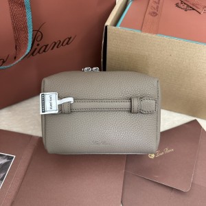 「#7303」Loro pian Washing bag - 14cm*10cm*8cm - warm beige