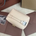 「#7304」Loro pian Washing bag - 14cm*10cm*8cm - cream honey color