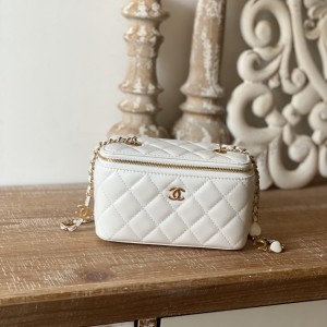 「#10337」Chanel new lambskin agate hardware lipstick bag AS81226 16.5cm