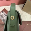 「#7306」Loro pian Saddle Bag Mini - 18cm*13cm*7CM - lichen green