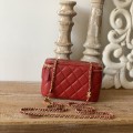 「#10338」Chanel new lambskin agate hardware lipstick bag AS81226 16.5cm