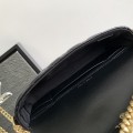 「#10340」Chanel 23 retro black and gold logo mobile phone bag AS3207 17cm