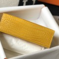 「#4167」 Hermès Evening Bag Yellow Crocodile Leather Mini Kelly Bag No. 1 Gold Buckle 22*14*7cm 「#4167」 Hermès Evening Bag Yellow Crocodile Leather Mini Kelly Bag No. 1 Gold Buckle 22*14*7cm
