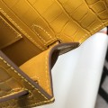 「#4167」 Hermès Evening Bag Yellow Crocodile Leather Mini Kelly Bag No. 1 Gold Buckle 22*14*7cm 「#4167」 Hermès Evening Bag Yellow Crocodile Leather Mini Kelly Bag No. 1 Gold Buckle 22*14*7cm