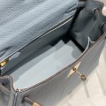 「#4168」 Hermès Linen Blue Kelly Bag Gold Buckle 25cm 「#4168」 Hermès Linen Blue Kelly Bag Gold Buckle 25cm