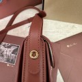「#7310」Loro pian Saddle Bag Mini - 18cm*13cm*7CM - reddish brown 「#7310」Loro pian Saddle Bag Mini - 18cm*13cm*7CM - reddish brown