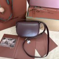 「#7312」Loro pian Saddle Bag Mini - 18cm*13cm*7CM - red bean color