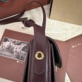 「#7312」Loro pian Saddle Bag Mini - 18cm*13cm*7CM - red bean color