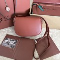 「#7315」Loro pian Saddle Bag Small - 23cm*16cm*8cm - reddish brown palm prints 「#7315」Loro pian Saddle Bag Small - 23cm*16cm*8cm - reddish brown palm prints