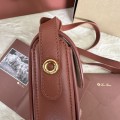 「#7315」Loro pian Saddle Bag Small - 23cm*16cm*8cm - reddish brown palm prints 「#7315」Loro pian Saddle Bag Small - 23cm*16cm*8cm - reddish brown palm prints