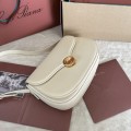 「#7316」Loro pian Saddle Bag Small - 23cm*16cm*8cm - White palm prints 「#7316」Loro pian Saddle Bag Small - 23cm*16cm*8cm - White palm prints