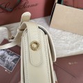 「#7316」Loro pian Saddle Bag Small - 23cm*16cm*8cm - White palm prints 「#7316」Loro pian Saddle Bag Small - 23cm*16cm*8cm - White palm prints