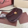 「#7317」Loro pian Saddle Bag Small - 23cm*16cm*8cm - red bean color