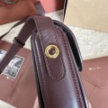 「#7317」Loro pian Saddle Bag Small - 23cm*16cm*8cm - red bean color