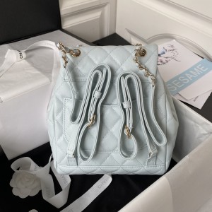 「#10358」Chanel 23s Large Salzburg Leather Backpack AS4059 25*20*12cm