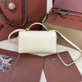 「#7324」Loro pian Extra bag L19 - 19cm*11cm*6.5cm - White plain weave