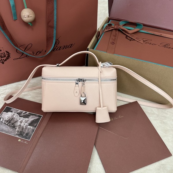 「#7331」Loro pian Extra bag L19 - 19cm*11cm*6.5cm - Pink palm print 「#7331」Loro pian Extra bag L19 - 19cm*11cm*6.5cm - Pink palm print