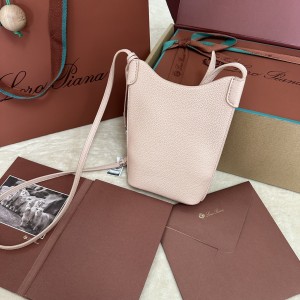 「#7336」Loro Piana mobile phone bag - 20cm*15cm*4cm - Marble powder