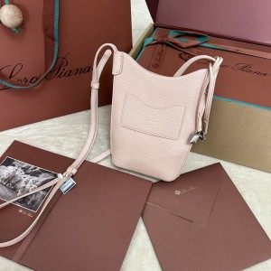 「#7336」Loro Piana mobile phone bag - 20cm*15cm*4cm - Marble powder