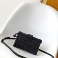 「#0006」Louis Vuitton  PETITE MALLE black lizard  M40273 20x12.5x6cm