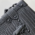 「#0006」Louis Vuitton  PETITE MALLE black lizard  M40273 20x12.5x6cm