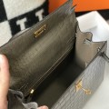 「#4170」 Hermès Crocodile Pattern Elephant Gray Kelly Bag Gold Buckle 25cm 「#4170」 Hermès Crocodile Pattern Elephant Gray Kelly Bag Gold Buckle 25cm
