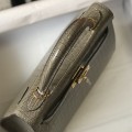 「#4170」 Hermès Crocodile Pattern Elephant Gray Kelly Bag Gold Buckle 25cm 「#4170」 Hermès Crocodile Pattern Elephant Gray Kelly Bag Gold Buckle 25cm