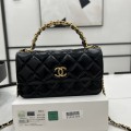 「#10368」Chanel 23p new waxed cowhide hollow handle woc A68136 9.5*15.2*3.5cm
