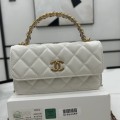 「#10369」Chanel 23p new waxed cowhide hollow handle woc A68136 9.5*15.2*3.5cm