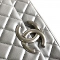 「#10374」 Chanel CF oversized logo silver large size 24cm
