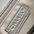 「#10374」 Chanel CF oversized logo silver large size 24cm