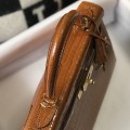 「#4171」 Hermès Crocodile Pattern Golden Brown Kelly Bag Gold Buckle 25cm