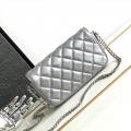 「#10375」 Chanel CF oversized logo silver large size 17cm
