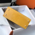 「#4173」 Hermès Crocodile Pattern Amber Kelly Bag Gold Buckle 25cm