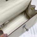 「#4175」Hermès three-tone Kelly bag with gold buckle 25cm