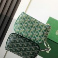 「#6080」Goyard - green  - 3317 - 9 cm x 1 cm x 13 cm