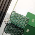「#6080」Goyard - green  - 3317 - 9 cm x 1 cm x 13 cm