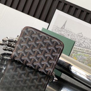 「#6086」Goyard - Black and brown - 3305 - 7.5 cm x 1.8 cm x 10.4 cm