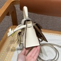 「#4200」Hermès Cream White Kelly Doll Mosaic Doll Bag 19cm