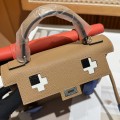 「#4204」 Hermes Milk Tea Kelly Doll Mosaic Doll Bag 19cm 「#4204」 Hermes Milk Tea Kelly Doll Mosaic Doll Bag 19cm