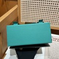 「#4205」 Hermes Velvet Green Kelly Doll Mosaic Doll Bag 19cm 「#4205」 Hermes Velvet Green Kelly Doll Mosaic Doll Bag 19cm
