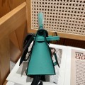 「#4205」 Hermes Velvet Green Kelly Doll Mosaic Doll Bag 19cm 「#4205」 Hermes Velvet Green Kelly Doll Mosaic Doll Bag 19cm