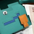 「#4205」 Hermes Velvet Green Kelly Doll Mosaic Doll Bag 19cm 「#4205」 Hermes Velvet Green Kelly Doll Mosaic Doll Bag 19cm