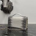 「#2121」 dior 1128 White lizard skin 21×11.5×4.5cm