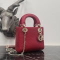 「#2128」 dior M0505 Dark red 17×15×7cm