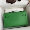 「#4209」 Hermès 1st Generation Swift Leather Bamboo Green Gold Buckle Kelly Bag 22cm
