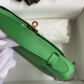 「#4209」 Hermès 1st Generation Swift Leather Bamboo Green Gold Buckle Kelly Bag 22cm