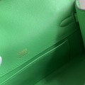 「#4209」 Hermès 1st Generation Swift Leather Bamboo Green Gold Buckle Kelly Bag 22cm