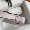 「#4212」 Hermès 1st Generation Swift Leather Dreamy Pink and Purple Silver Buckle Kelly Bag 22cm