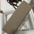 「#4213」 Hermès Swift Leather Turtle Grey Silver Buckle Kelly Bag 22cm